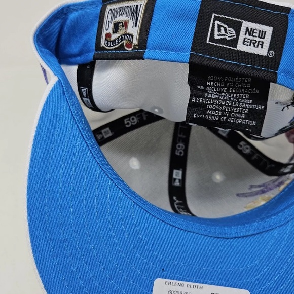 NWT [New Era] 59FIFTY Seattle Mariners Blooming White Floral Fitted Hat Sz 7 1/8 - Picture 6 of 7